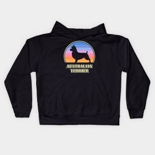 Australian Terrier Vintage Sunset Dog Kids Hoodie